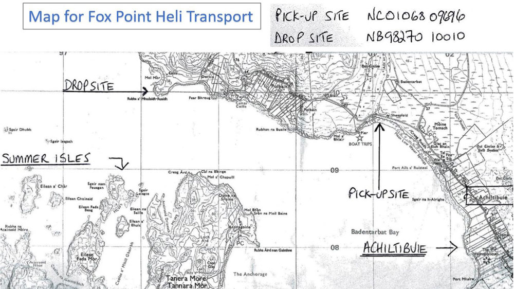 Map for heli transport